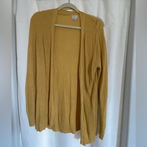 Mustard cardigan with some pilling